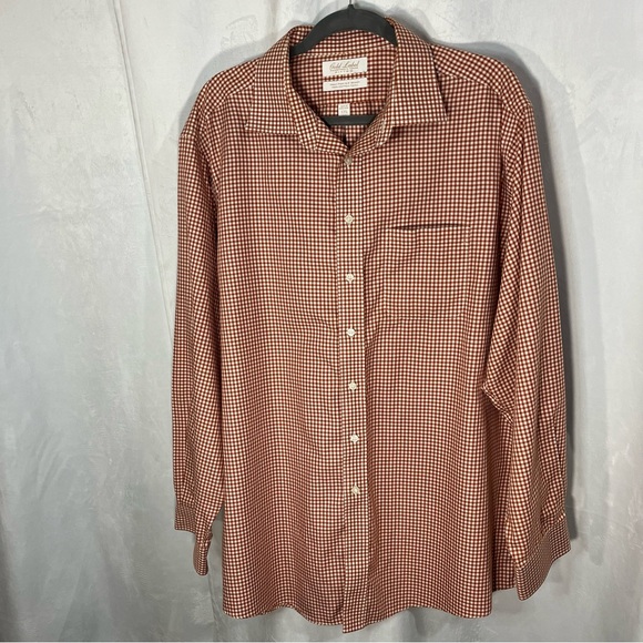 Roundtree & Yorke Gold Label Non Iron EZ Wash Gingham Plaid‎ Dress Shirt - Picture 1 of 7